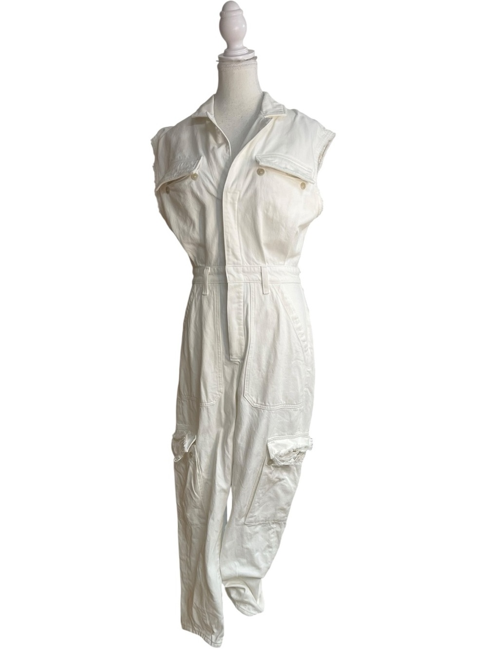 Citizens of Humanity Rhea Utility Denim Jumpsuit White